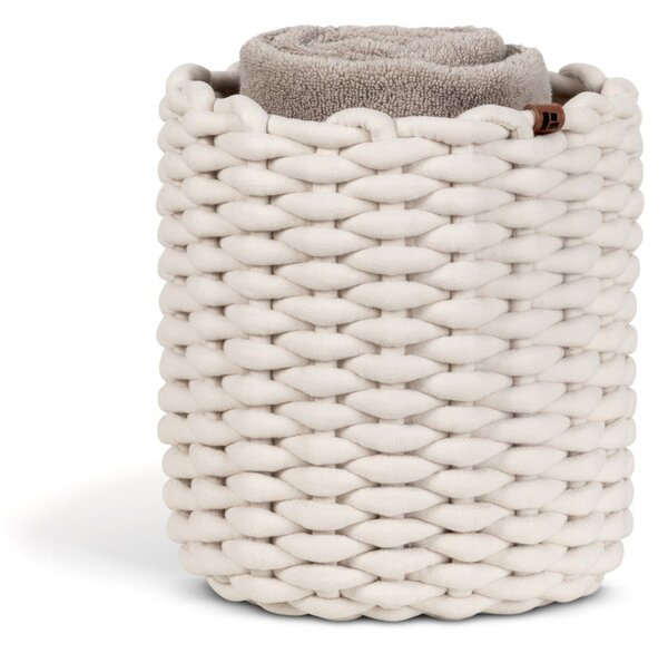 Tekstilna košara ø 25x25 cm Peach Skin Round M – Bigso