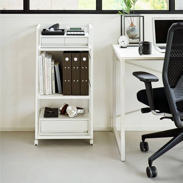 Bijeli metalni regal na kotačima 42x84,5x32 cm Tower – YAMAZAKI