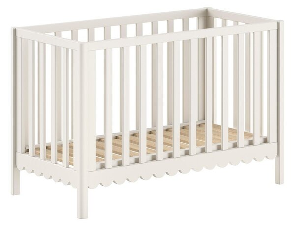 Bež dječji krevet od masivnog bora s podesivom visinom 60x120 cm Swingo – Vipack