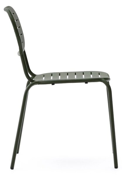 Tamno zelena metalna vrtna stolica Brai – Kave Home
