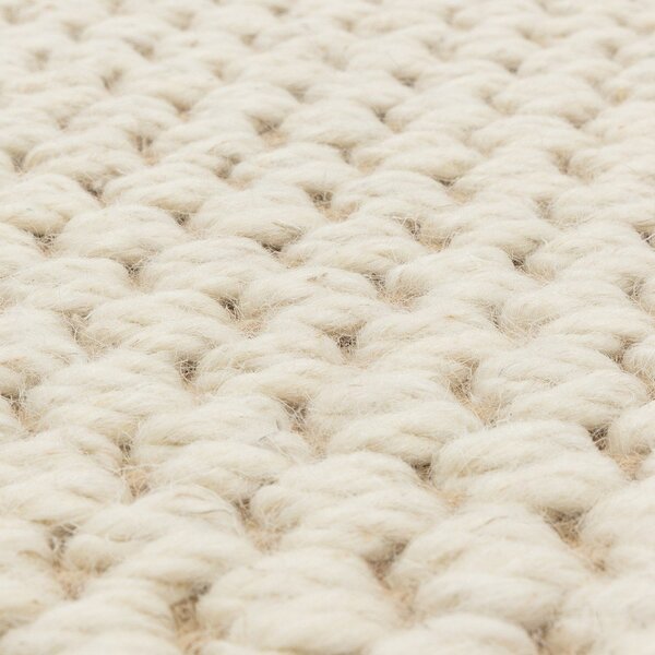 Krem obostrani/ručno rađen tepih od mješavine vune 80x160 cm Korra Double Loop – Asiatic Carpets