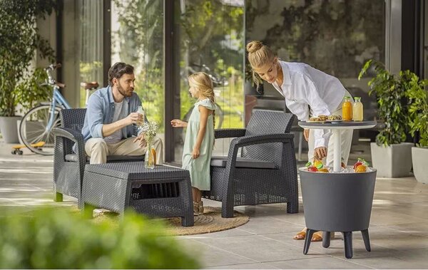 Plastični okrugao vrtni stol s prostorom za led ø 49,5 cm Cool – Keter