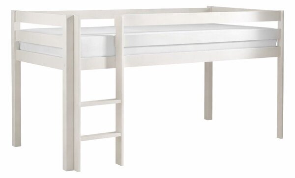 Bijeli povišeni dječji krevet od borovine 90x200 cm PINO - Vipack