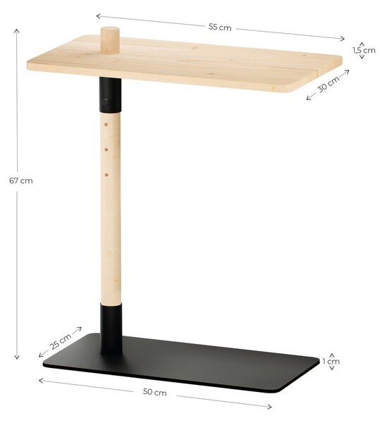 Pomoćni stol od masivnog bora 30x55 cm Adjust – Karup Design