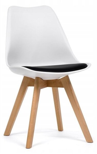 Blagovaonska stolica bijela i crna skandinavski stil Basic