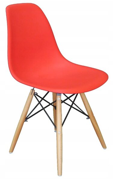 Stolica crvena u skandinavskom stilu CLASSIC