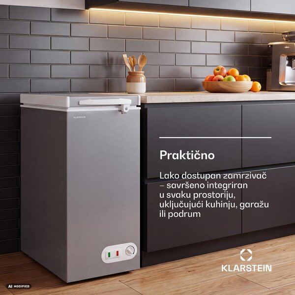 Klarstein Iceblokk zamrzivačka škrinja | 51 l | 85 cm | -18°C do -22°C | 4 zvjezdice | Srebrna