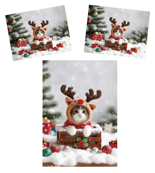 3D posteljina od mikrovlakana RUDOLPH KITTEN šarena Dimenzije posteljine: 2 ks 70 x 90 cm | 140 x 200 cm