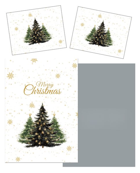 3D posteljina od mikrovlakana MERRY TREES bijela Dimenzije posteljine: 2 ks 70 x 90 cm | 140 x 200 cm