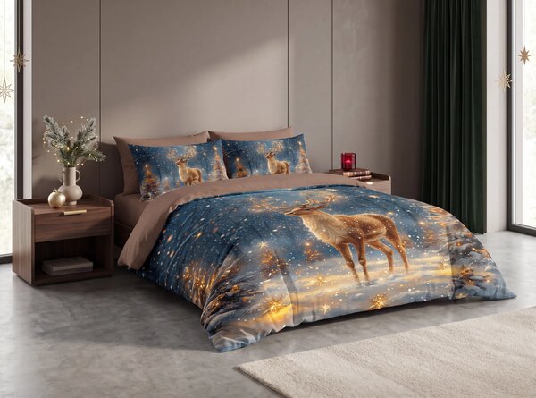 3D posteljina od mikrovlakana STARLIGHT DEER u boji Dimenzije posteljine: 2 ks 70 x 90 cm | 140 x 200 cm