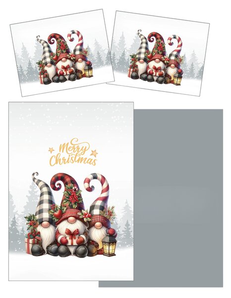 3D posteljina od mikrovlakana TRIO GNOMES šarena Dimenzije posteljine: 2 ks 70 x 90 cm | 140 x 200 cm