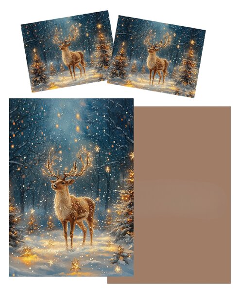 3D posteljina od mikrovlakana STARLIGHT DEER u boji Dimenzije posteljine: 2 ks 70 x 90 cm | 140 x 200 cm
