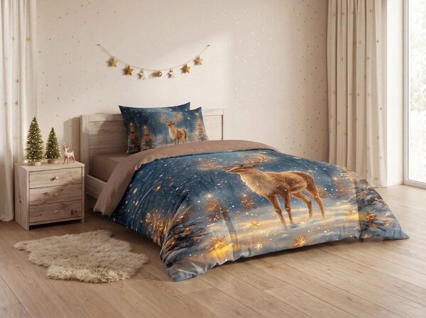 3D posteljina od mikrovlakana STARLIGHT DEER u boji Dimenzije posteljine: 2 ks 70 x 90 cm | 140 x 200 cm