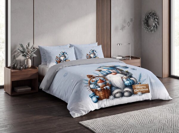 3D posteljina od mikrovlakana FROSTY GNOME šarena Dimenzije posteljine: 2 ks 70 x 90 cm | 140 x 200 cm