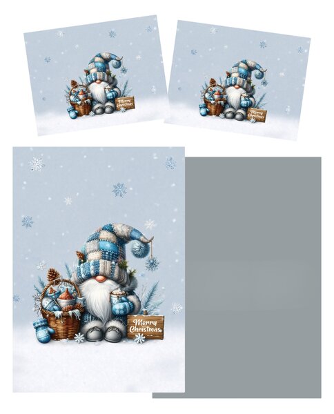 3D posteljina od mikrovlakana FROSTY GNOME šarena Dimenzije posteljine: 2 ks 70 x 90 cm | 140 x 200 cm