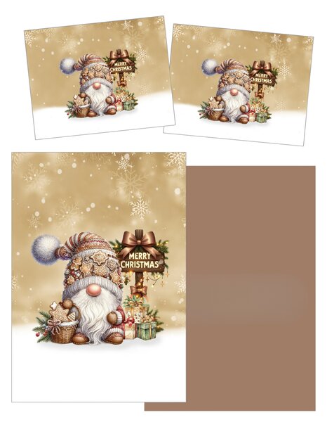 3D posteljina od mikrovlakana GINGER GNOME smeđa Dimenzije posteljine: 2 ks 70 x 90 cm | 140 x 200 cm