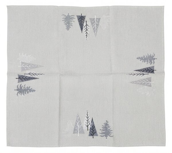 Božićni stolnjak SILVER FOREST 85x85 cm, svijetlo sivi