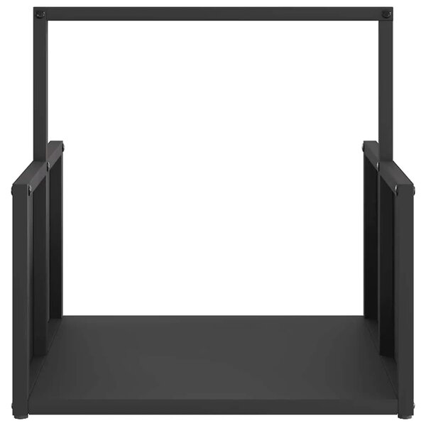 Stalak za drva crni 40x40x40 cm hladno valjani čelik - Crna