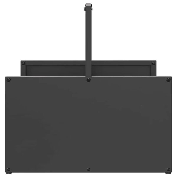 Stalak za drva crni 40x40x40 cm hladno valjani čelik - Crna