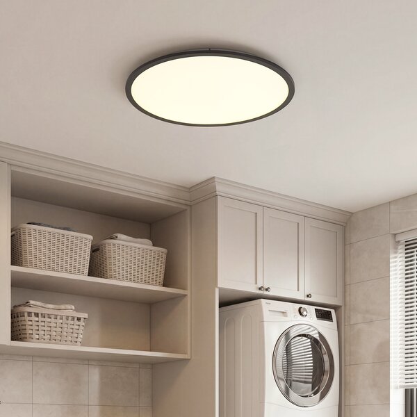 Pametna LED ploča crna 60 cm uklj. LED prigušivanje do toplog svjetla s daljinskim upravljačem - Knob