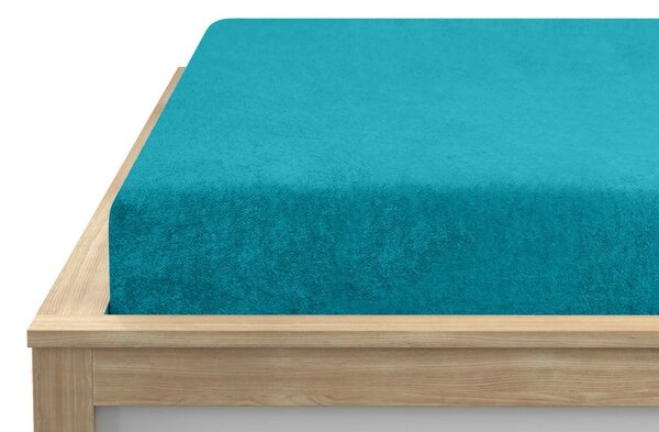 Frotir plahta EXCLUSIVE tirkizna 90 x 200 cm