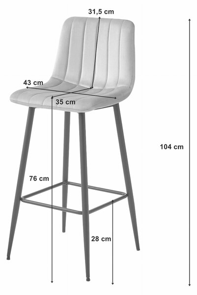 Barska stolica - Pozza light - 1 komad