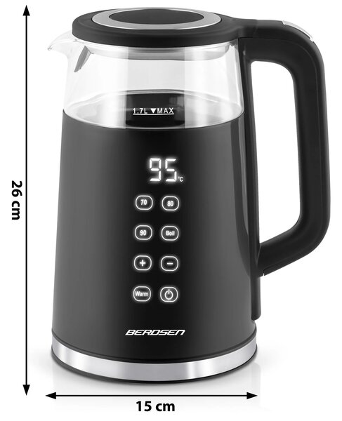 Kuhalo za vodu 1,7l Berdsen BD-707 crni