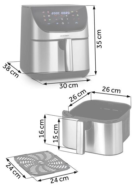 Air fryer Berdsen BD-659 srebrna