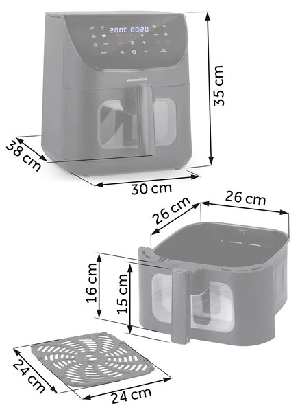 Air fryer - Berdsen BD-660 crna