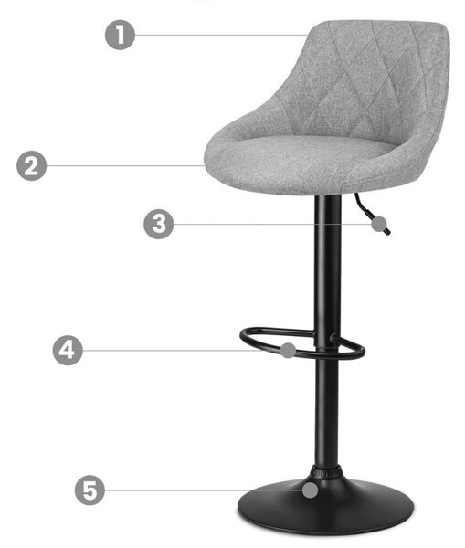 Barska stolica - Kast mat fabric set od 2x