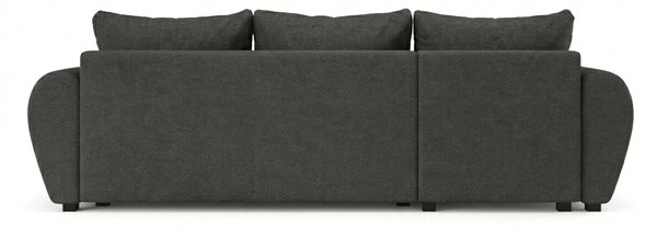 Razvlačna kutna garnitura L SEVIO 246x145 cm, tamno siva + 2 jastuka GRATIS, univerzalna