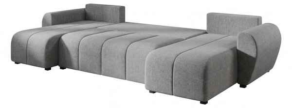 Razvlačna U kutna garnitura SEVIO 311x145 cm, siva + 2 jastuka GRATIS
