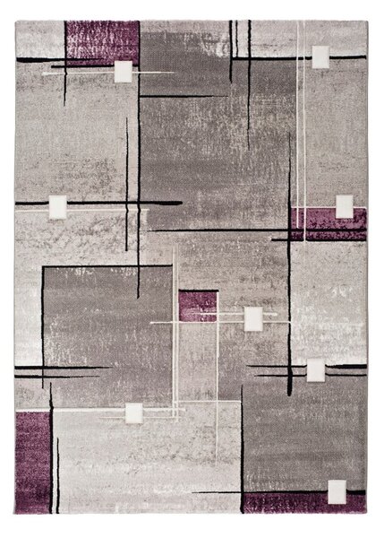 Sivo-ljubičasti tepih Universal Detroit, 80 x 150 cm