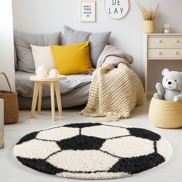 Crni/krem dječji tepih ø 100 cm Fun – Ayyildiz Carpets
