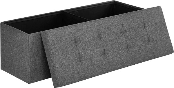 Tabure s prostorom za pohranu OTTOMAN 110x38 cm, tamno sivi