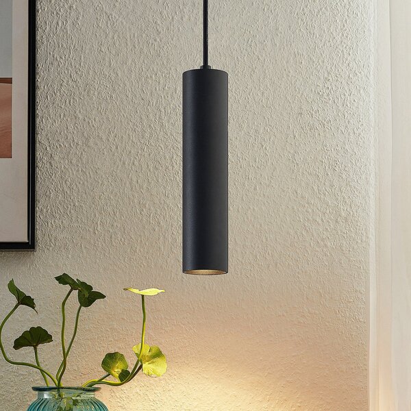 PRIOS Prios viseća lampa Neliyah, okrugla, crna, 1 žarulja, GU10, prigušiva, Crno, Dnevni boravak/blagovaonica, Metal