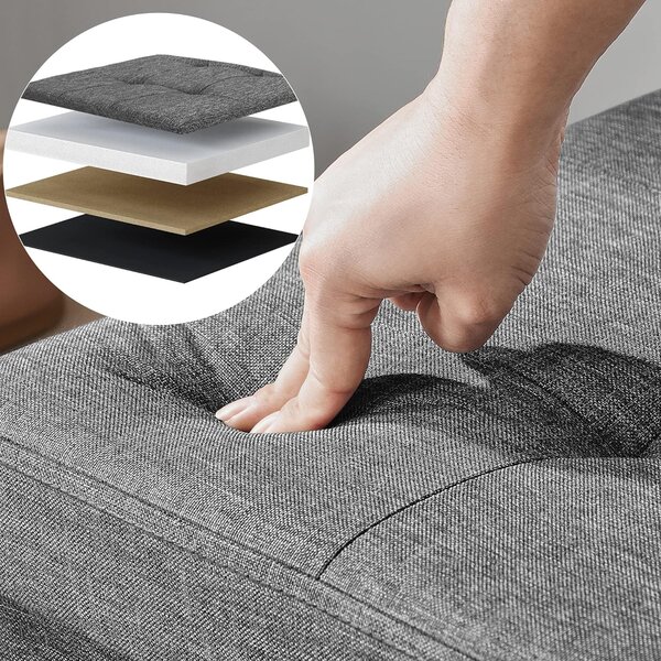 Tabure s prostorom za pohranu OTTOMAN 110x38 cm, tamno sivi