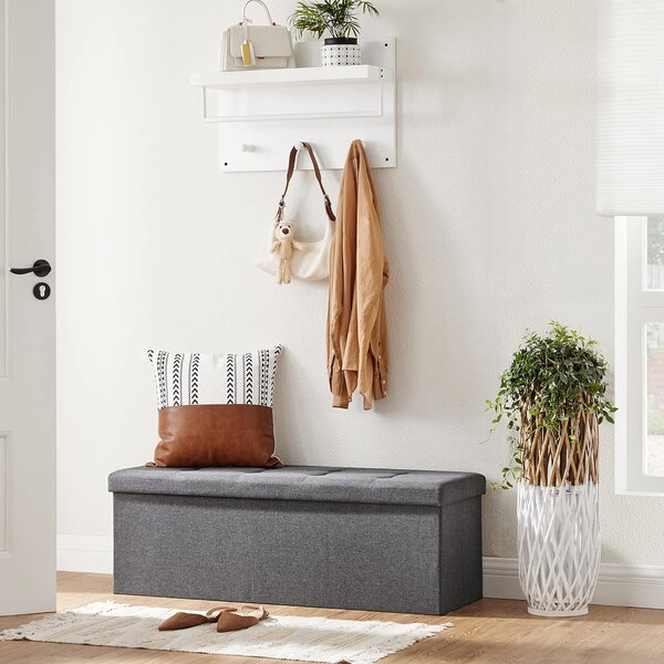 Tabure s prostorom za pohranu OTTOMAN 110x38 cm, tamno sivi