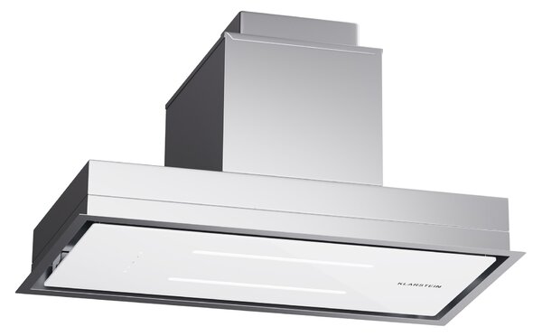 Klarstein High Line Eco 77, Stropna napa, 77 cm, 436 m³/h, stepenice, daljinsko upravljanje, ambijentalno osvjetljenje