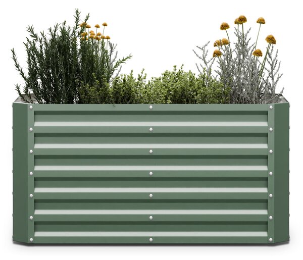 Blumfeldt High Grow Straight povišeni gredica 120x60x60 cm čelik valoviti lim, jednostavna montaža, otporan na hrđu i mraz