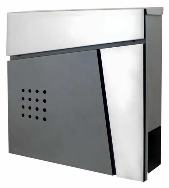 Poštanski sandučić s antracitom i inox mod.51 370x370x105mm utor