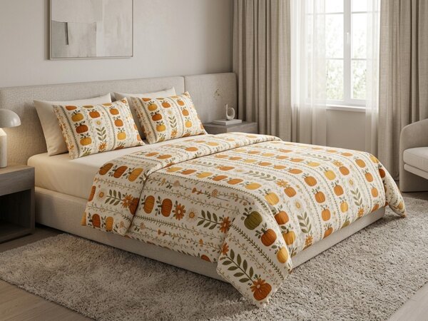 Flanel posteljina PUMPKIN LINES boja Dimenzije posteljine: 70 x 90 cm | 140 x 200 cm