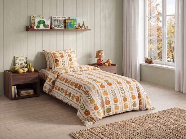 Flanel posteljina PUMPKIN LINES boja Dimenzije posteljine: 70 x 90 cm | 140 x 200 cm