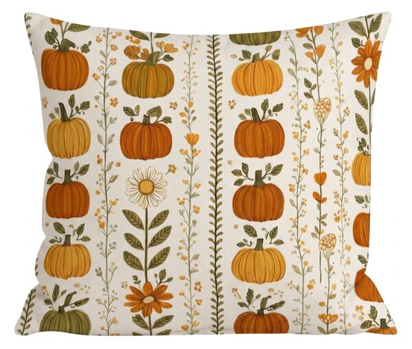 Flanelna jastučnica PUMPKIN LINES 45x45 cm, šarena