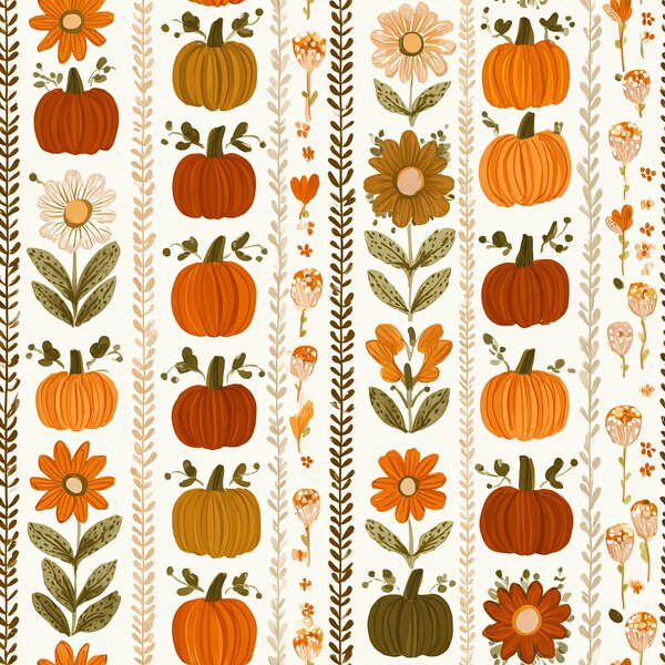 Flanelna jastučnica PUMPKIN LINES 45x45 cm, šarena