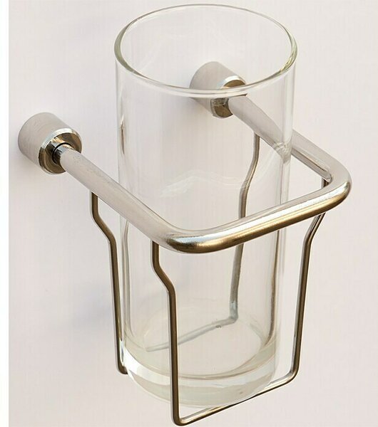 Držač za čašu Inox (D x Š x V: 9 x 9 x 13,5 cm, Plemeniti čelik, Sjaj)