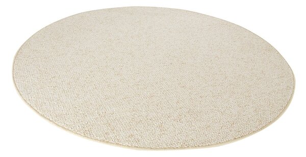 Krem okrugli tepih ø 133 cm Wolly – BT Carpet