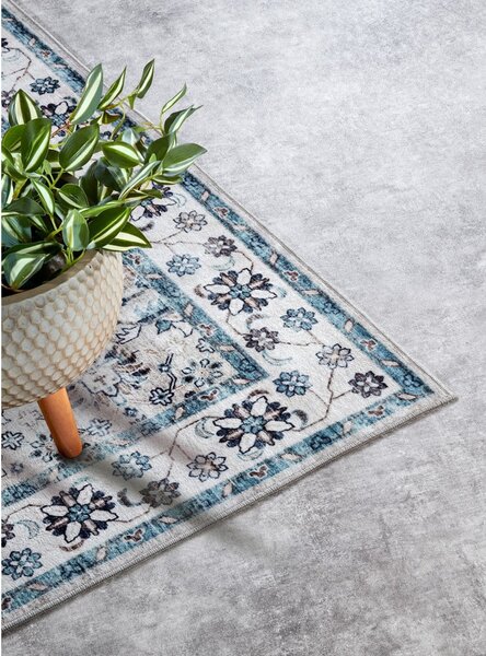 Svijetlo plavi tepih 160x230 cm Saveh Cream Blue – Elle Decoration