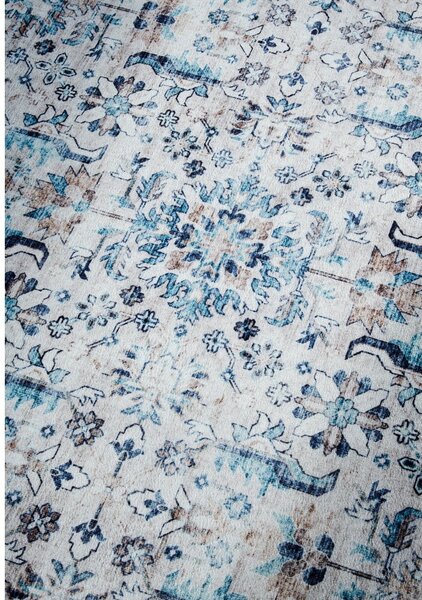 Svijetlo plavi tepih 160x230 cm Saveh Cream Blue – Elle Decoration