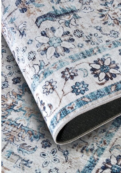Svijetlo plavi tepih 160x230 cm Saveh Cream Blue – Elle Decoration
